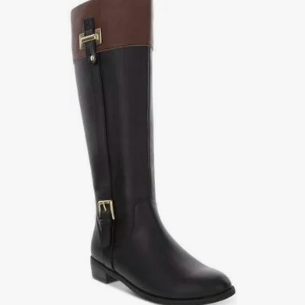 Karen Scott Black and Brown Knee-High Boots size 8